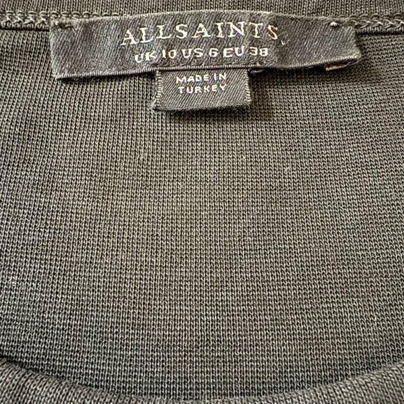 All Saints Black and White Knit Midi Dress - Picture 2 of 7